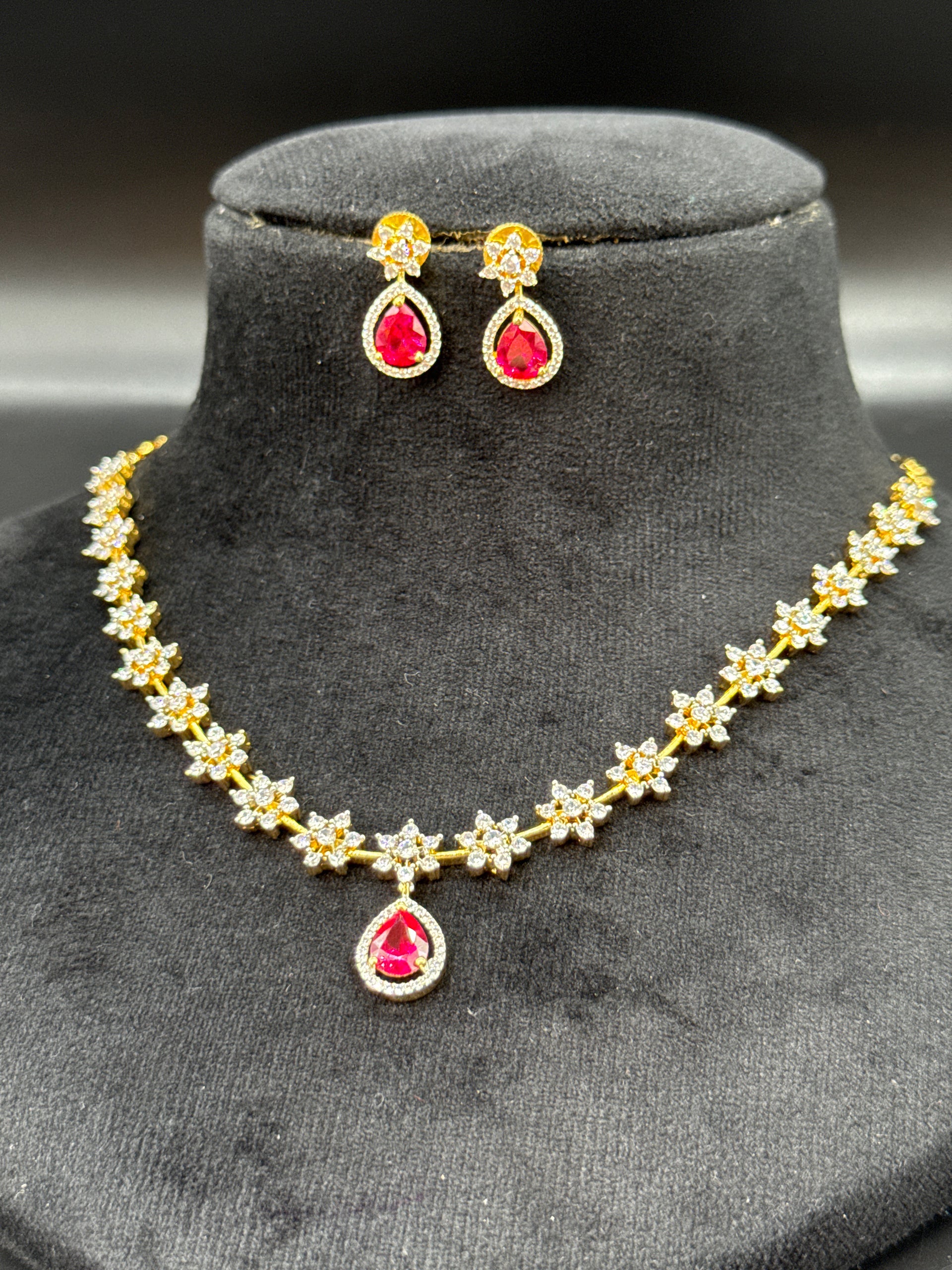 7 stones set in ruby
