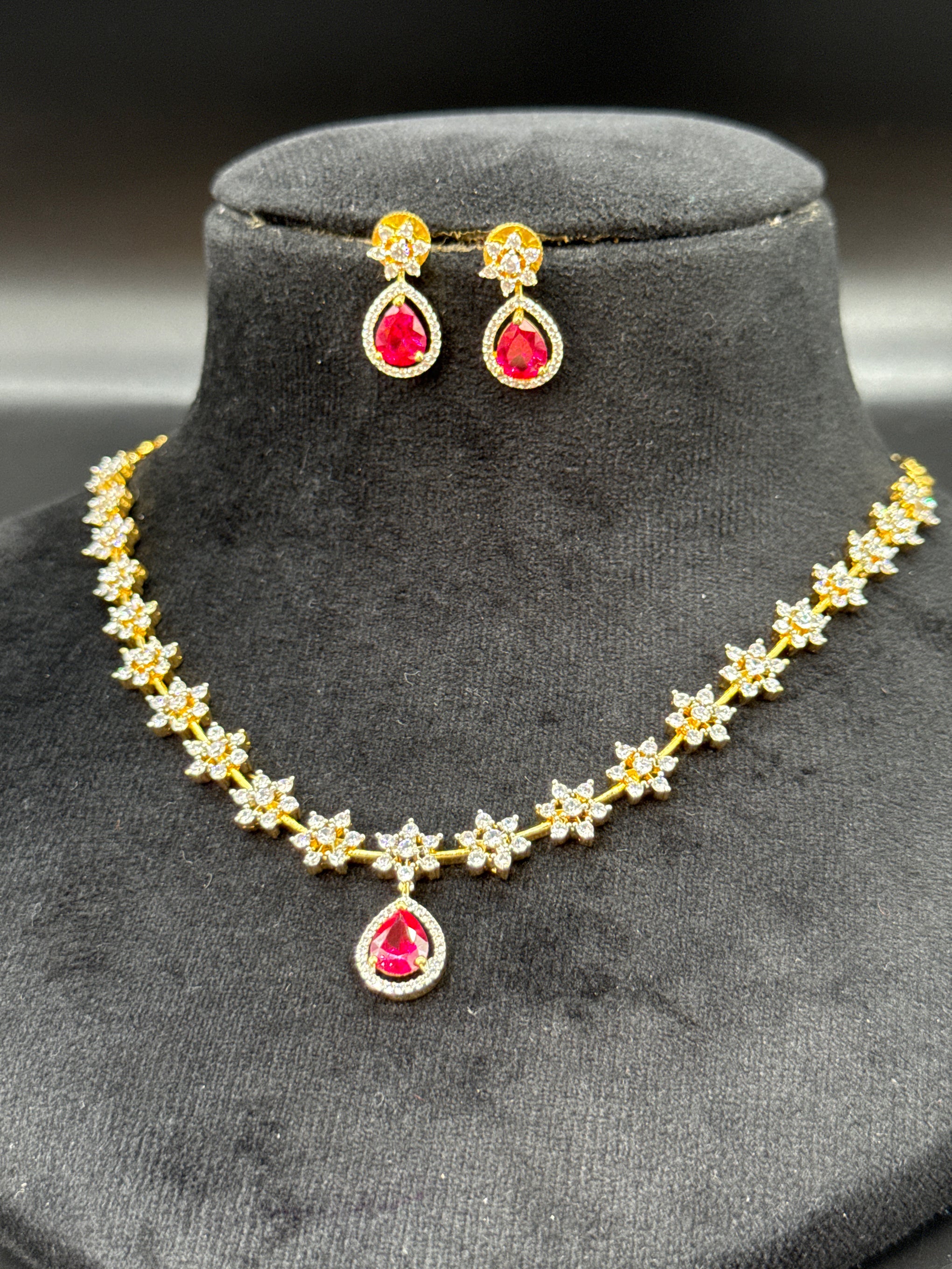 7 stones set in ruby