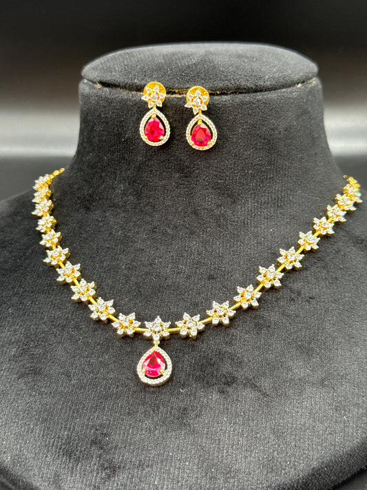 7 stones set in ruby