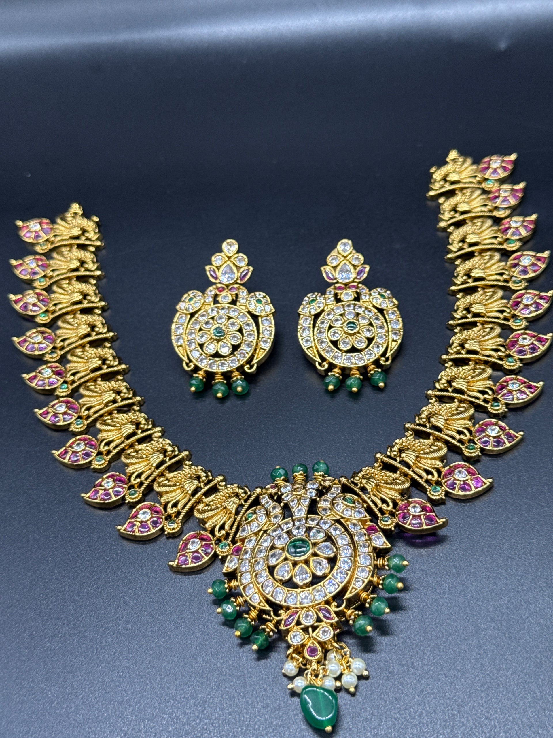 Peacock kempu mango set