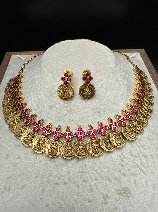 Lakshmi kasula haram ruby set