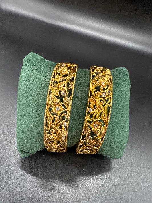 Nakshi gold design bangles