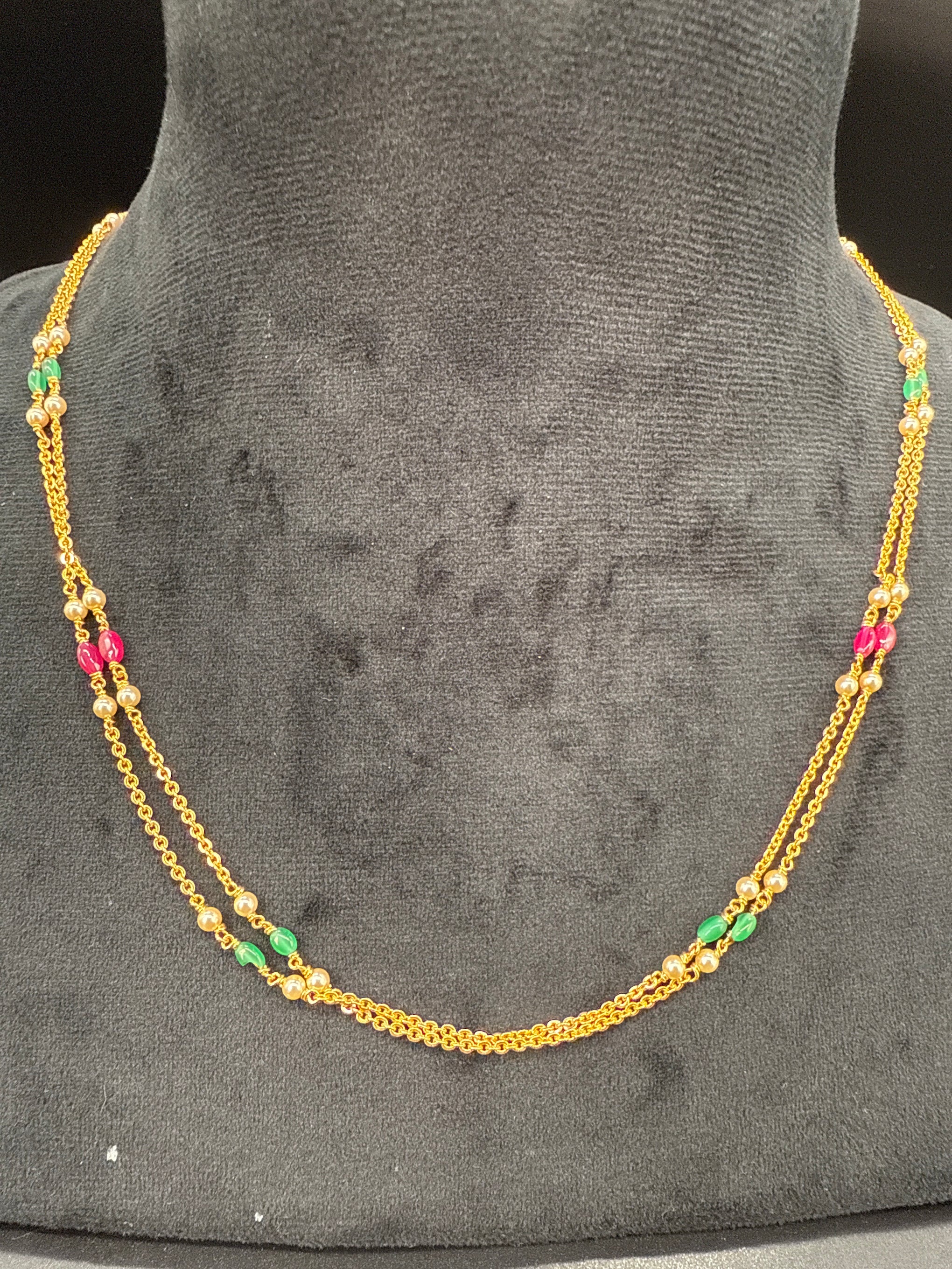 Double layer neck chain