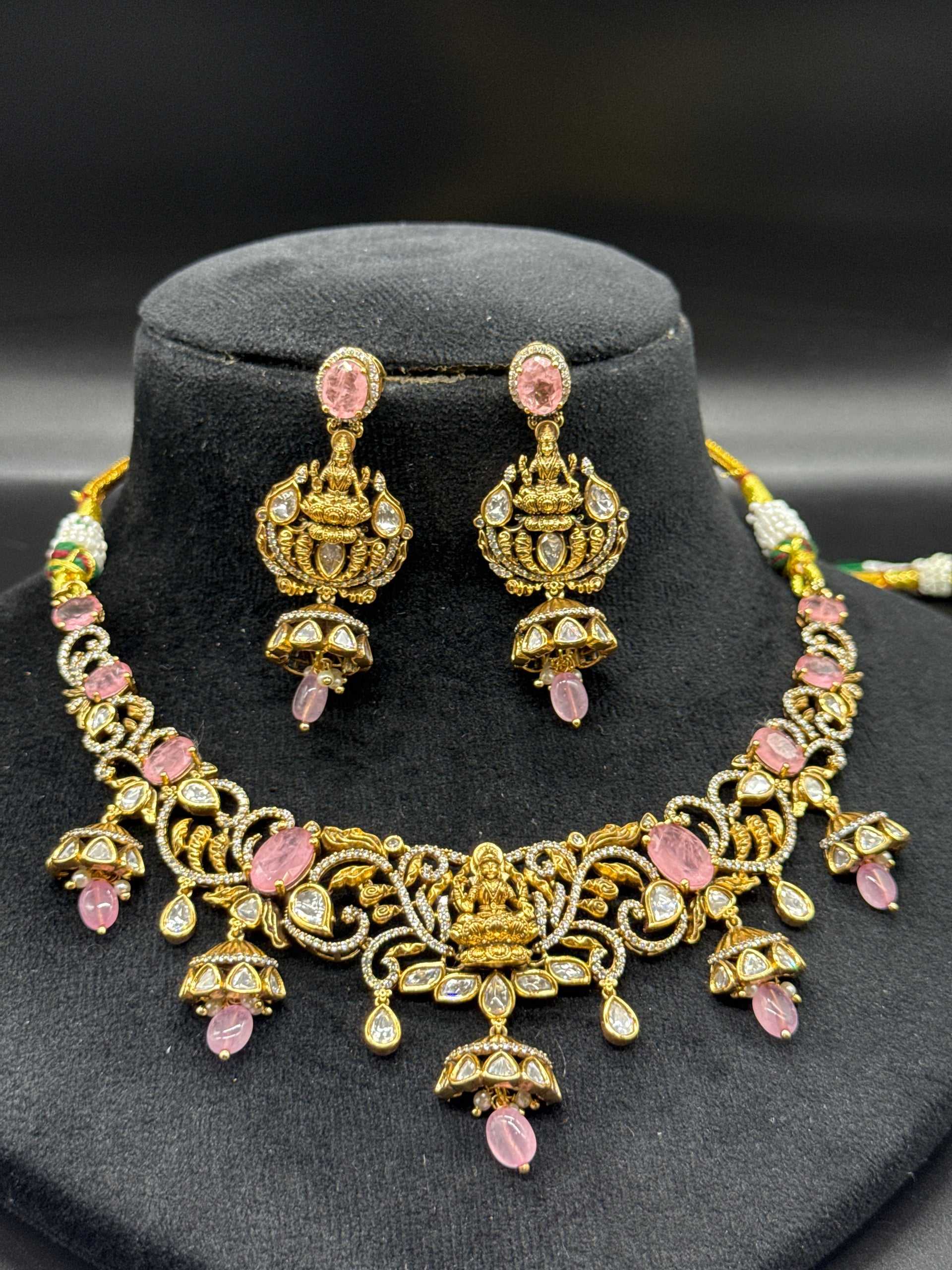 Baby pink Laxmi Victorian set