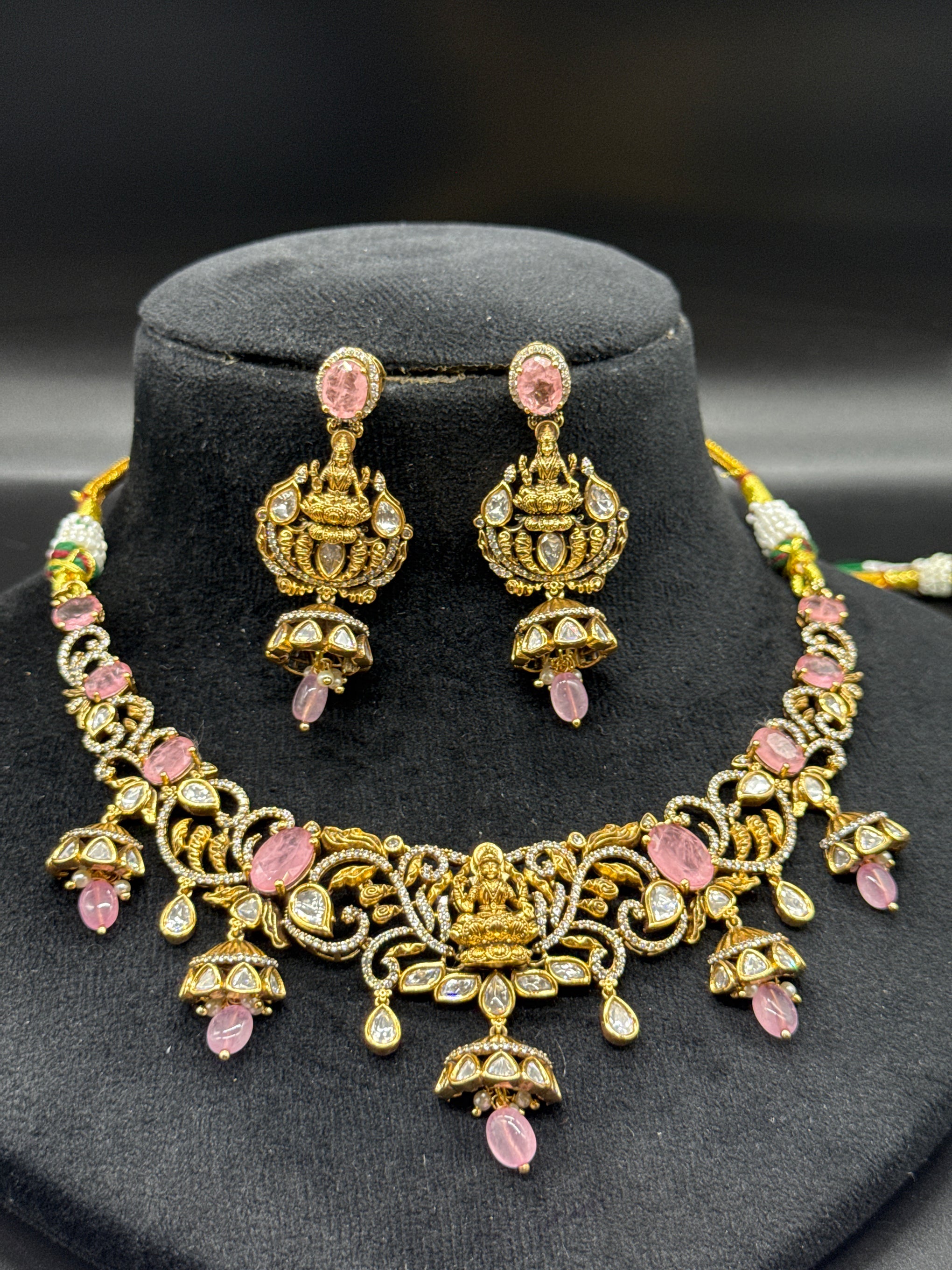 Baby pink Laxmi Victorian set