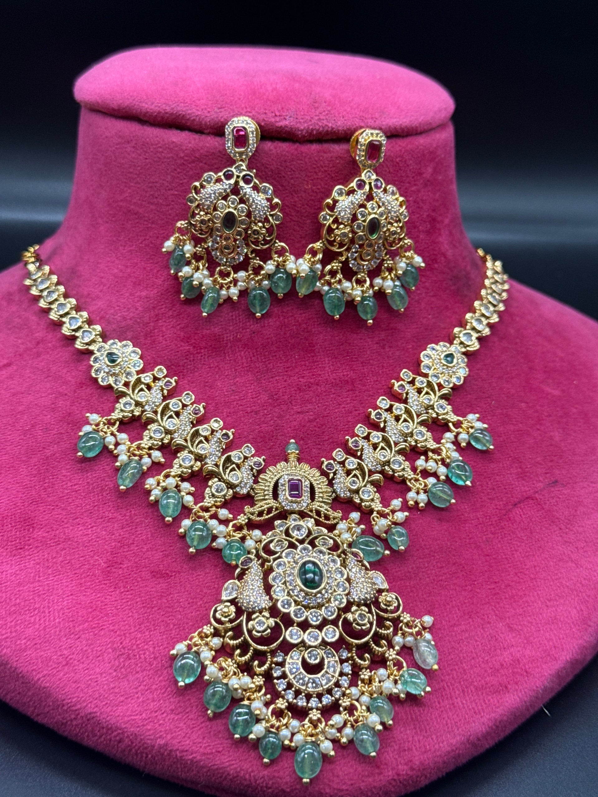 Peacock cz set