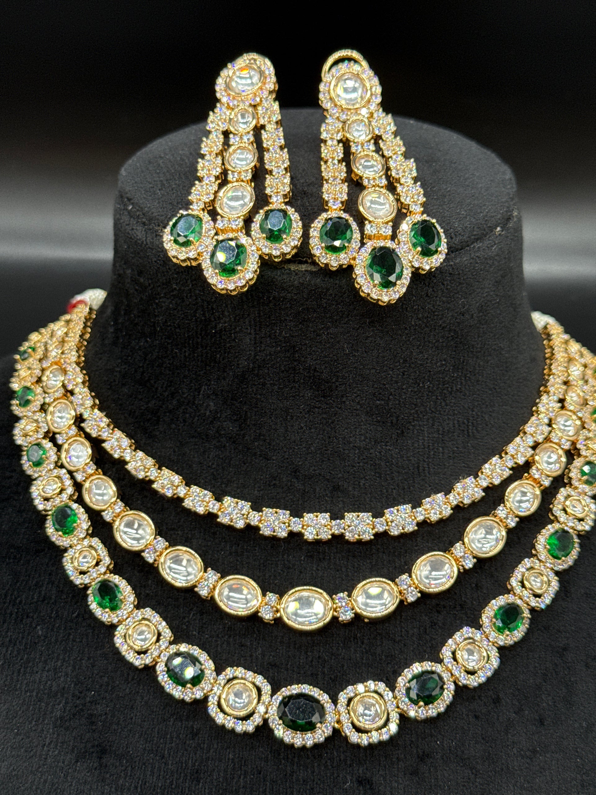 3 step emerald set