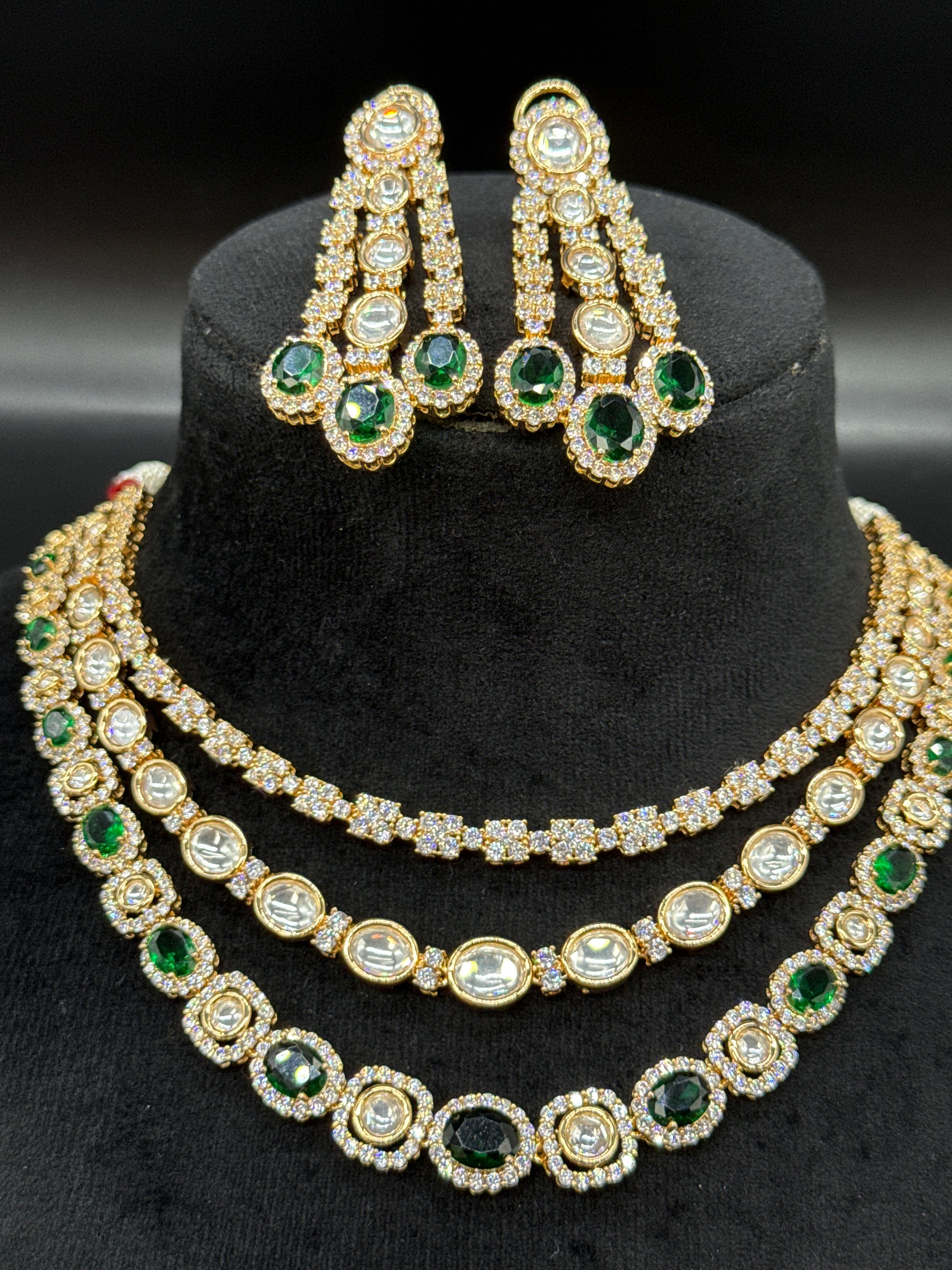3 step emerald set