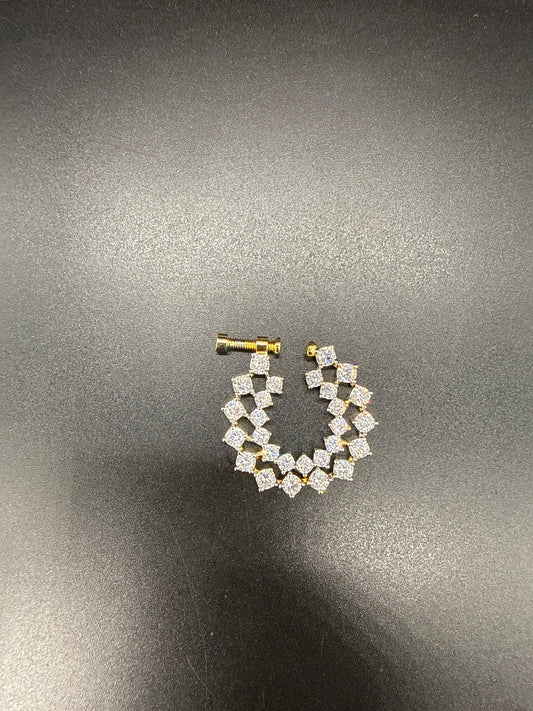 CZ two line nose pin