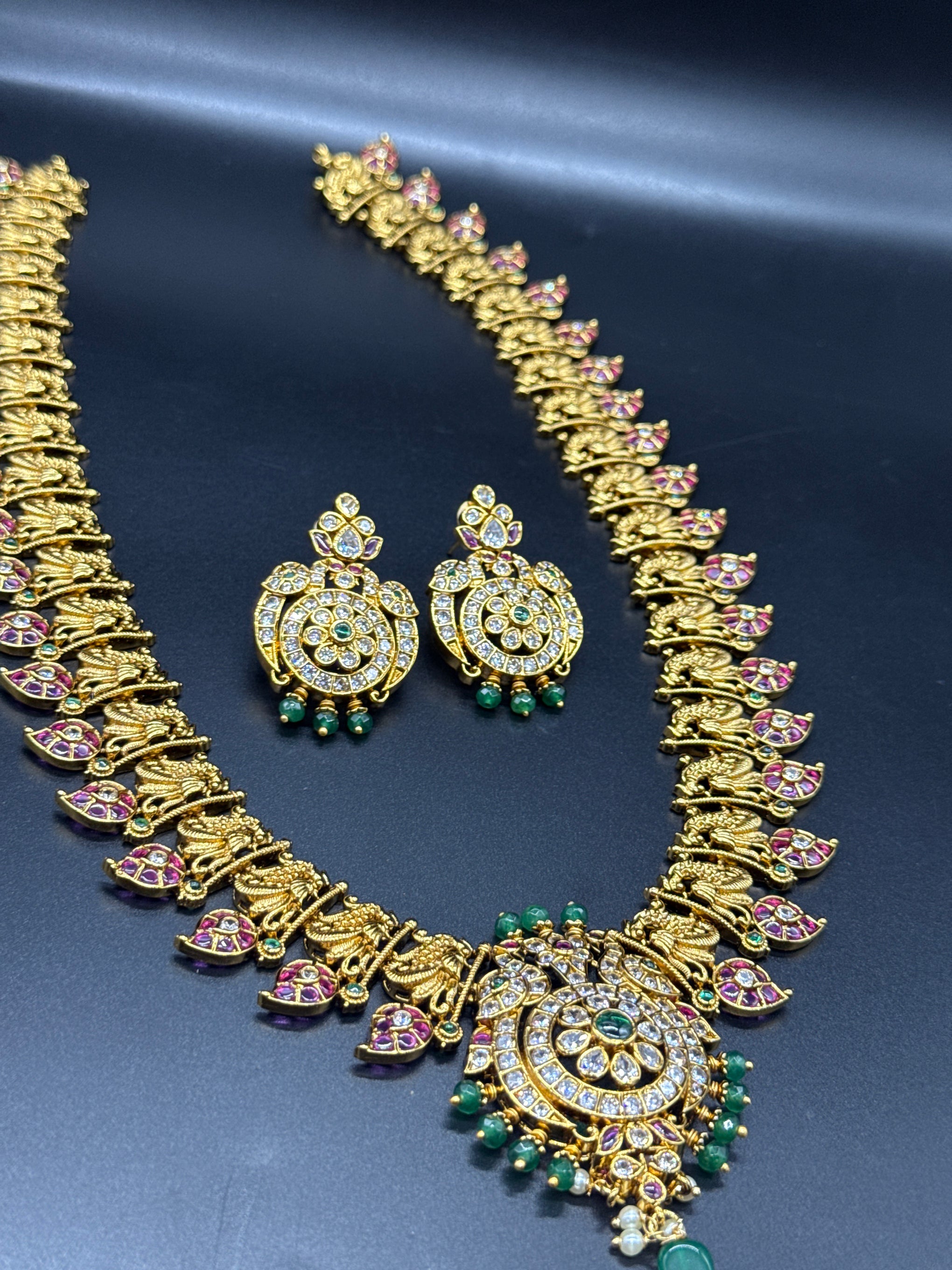 Peacock kempu long mango set
