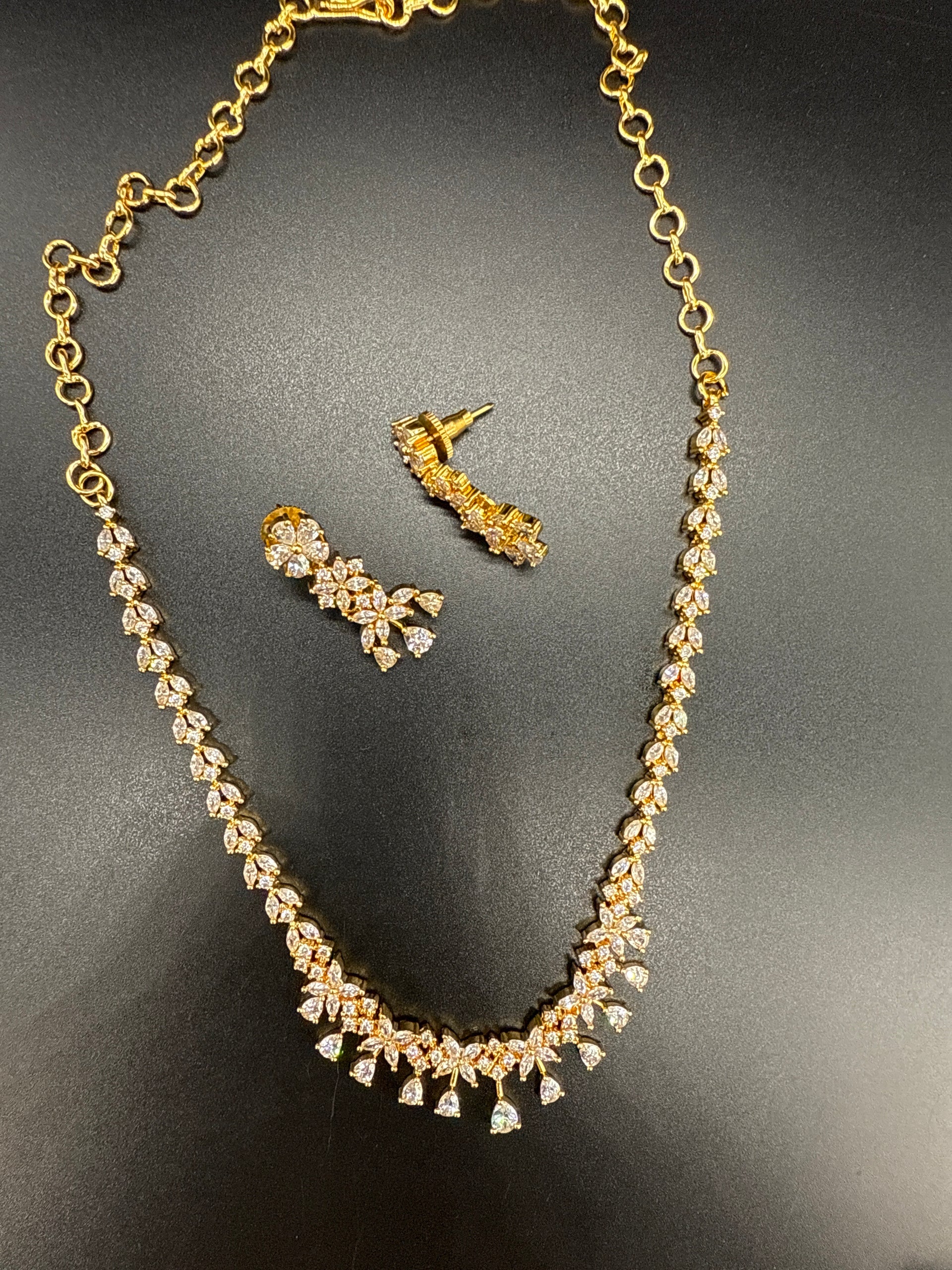 Cz necklace set