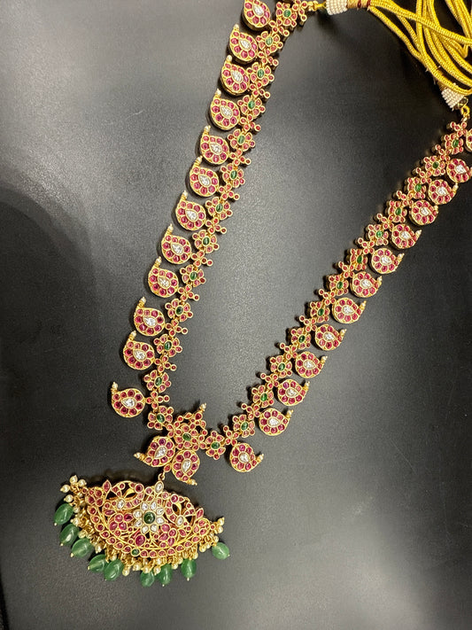Two sided Kundan mango Mala set