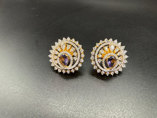 Purple stone AD studs
