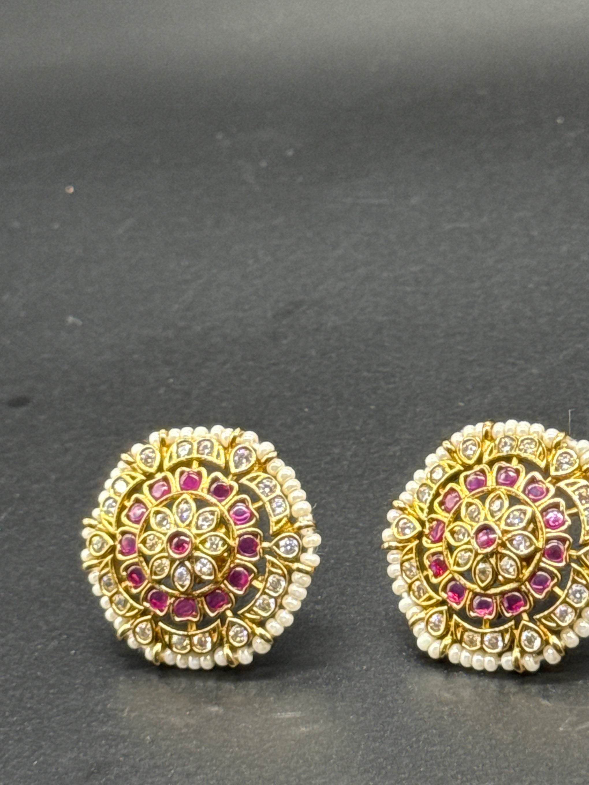 Kempu and cz studs