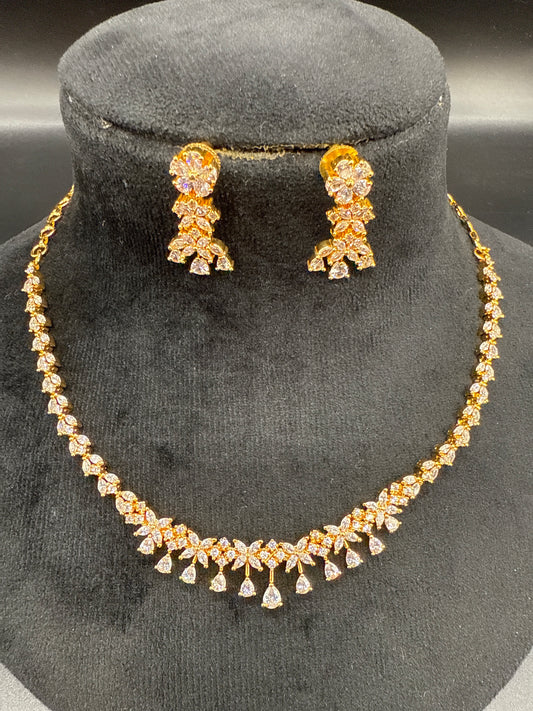 Cz necklace set