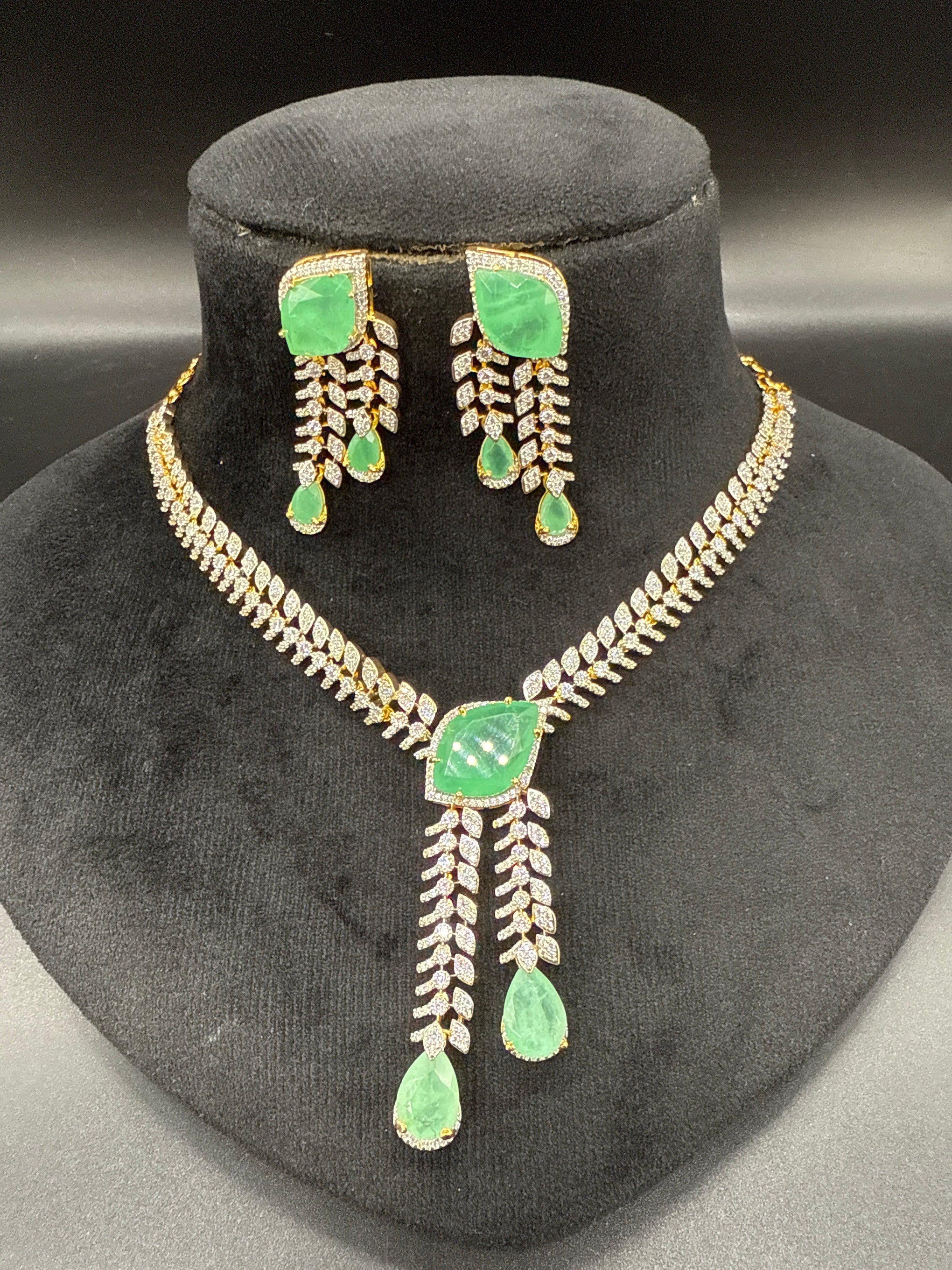 CZ classic necklace set