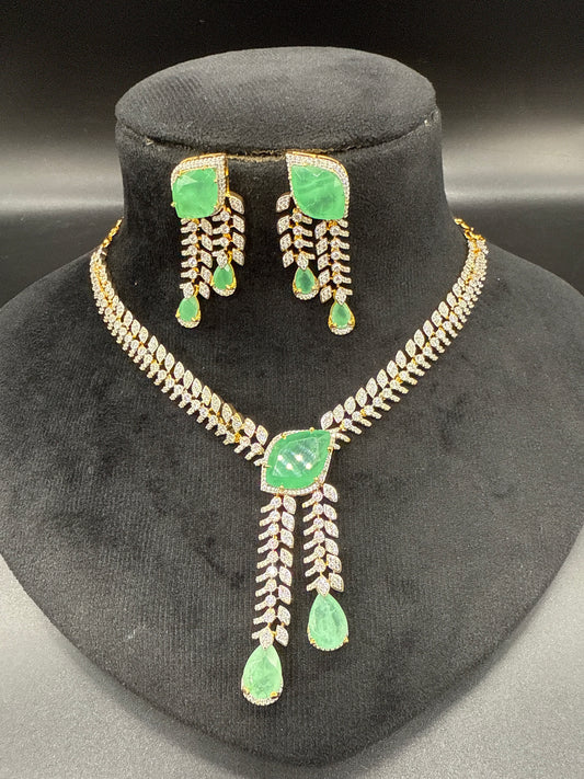 CZ classic necklace set