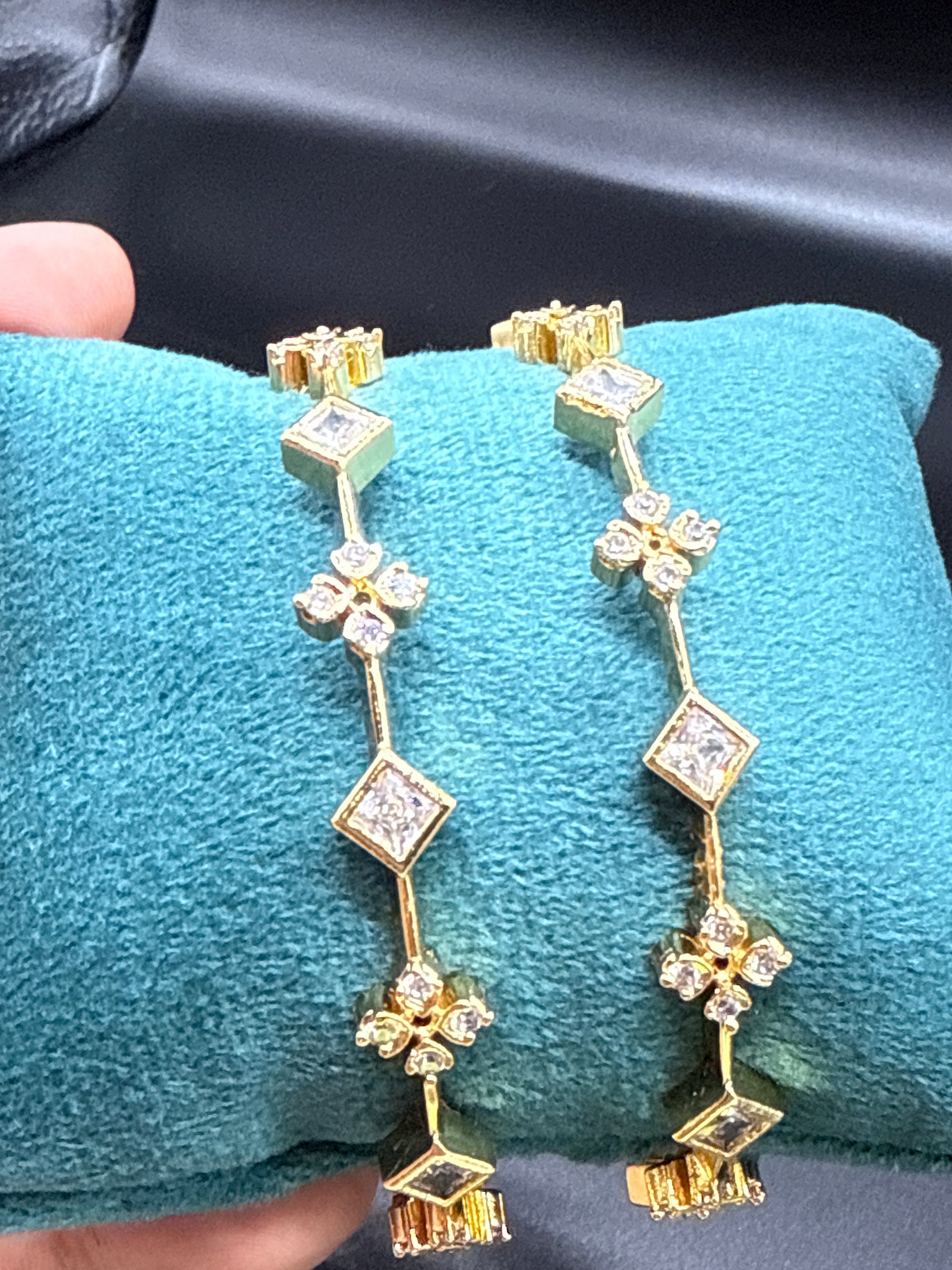 Gold finish bangles