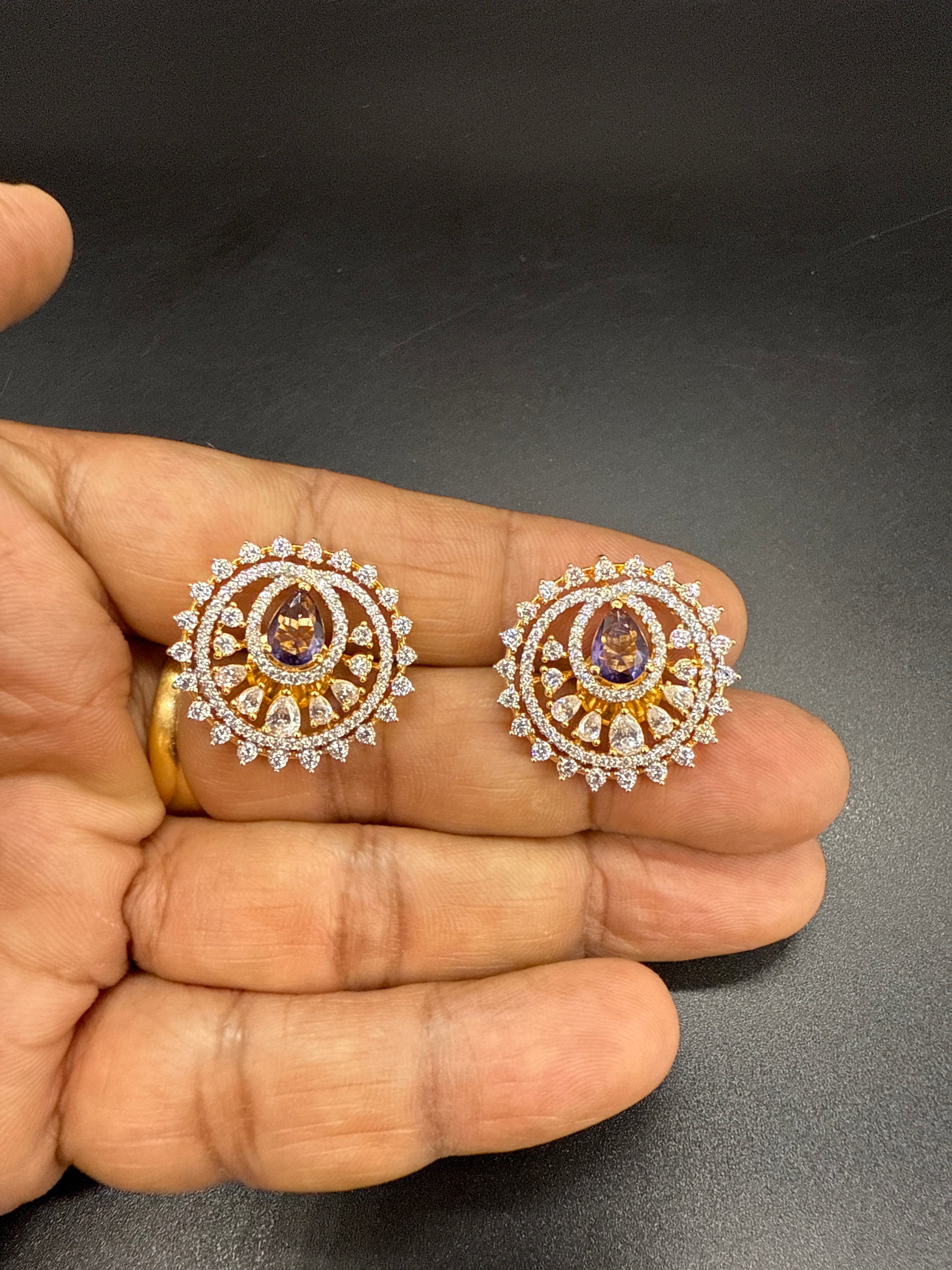 Purple stone AD studs