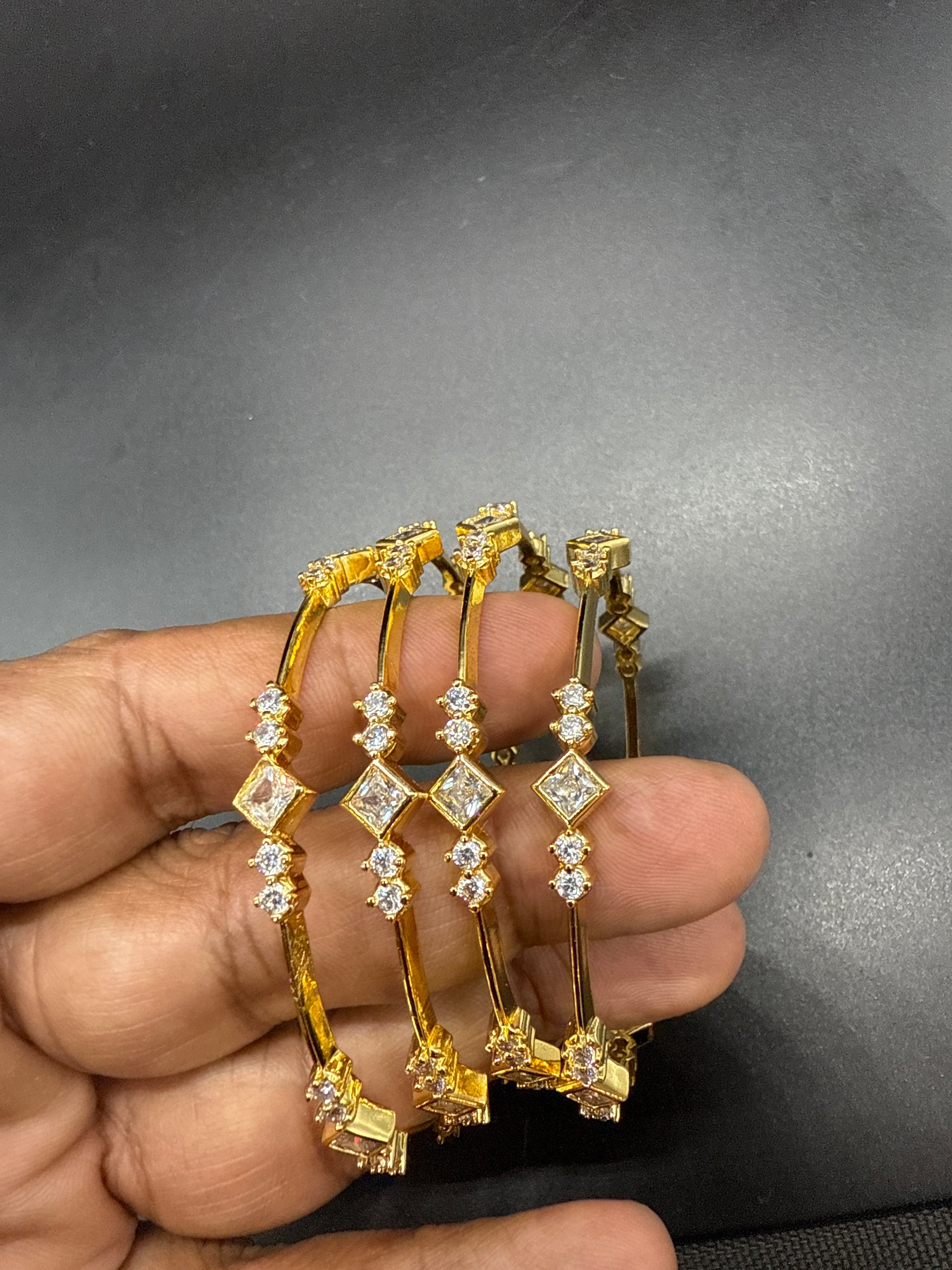 Diamond replica AD bangles