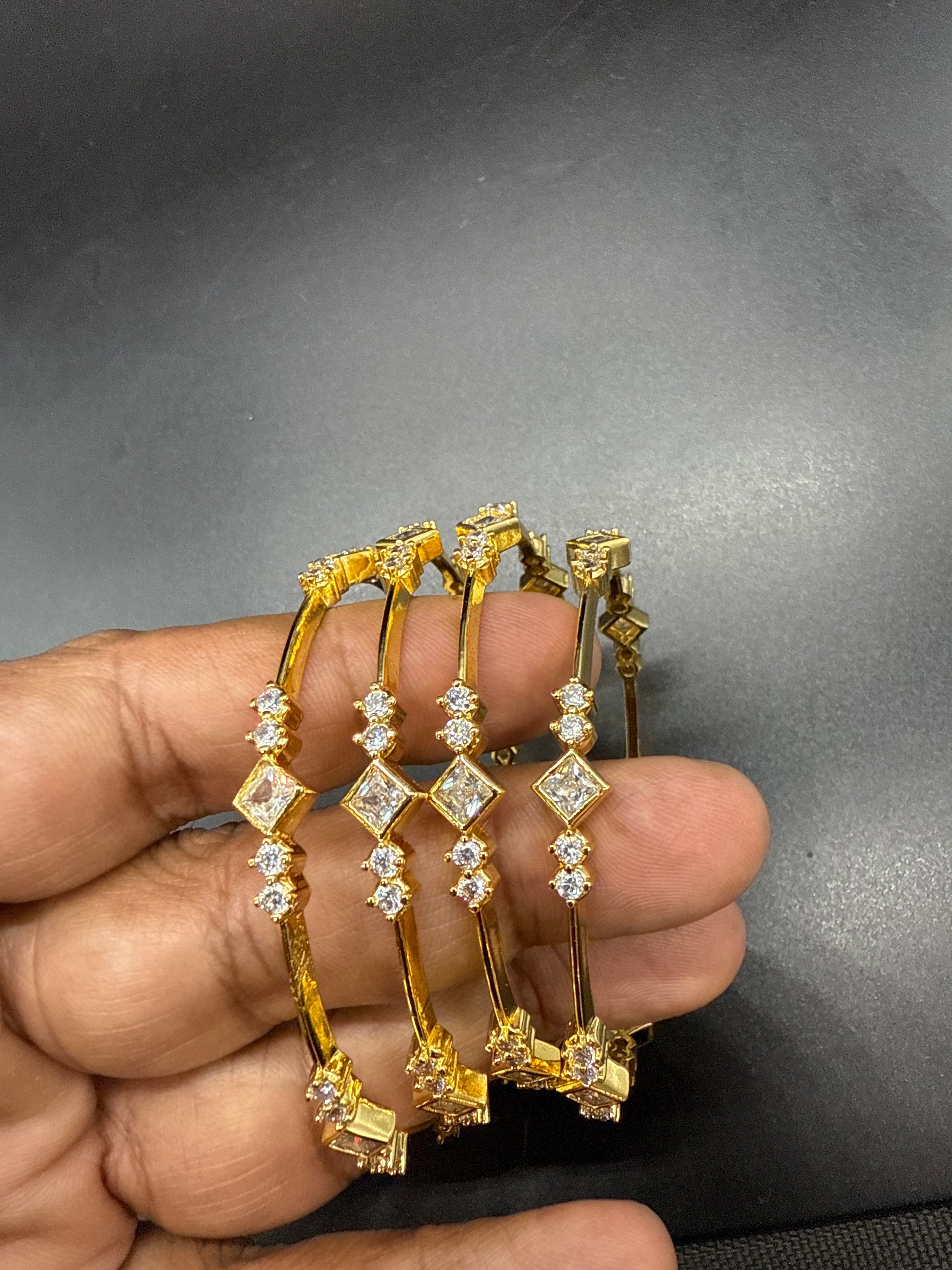 Diamond replica AD bangles