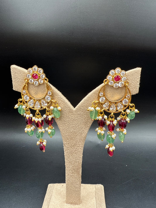 Chandbali ruby