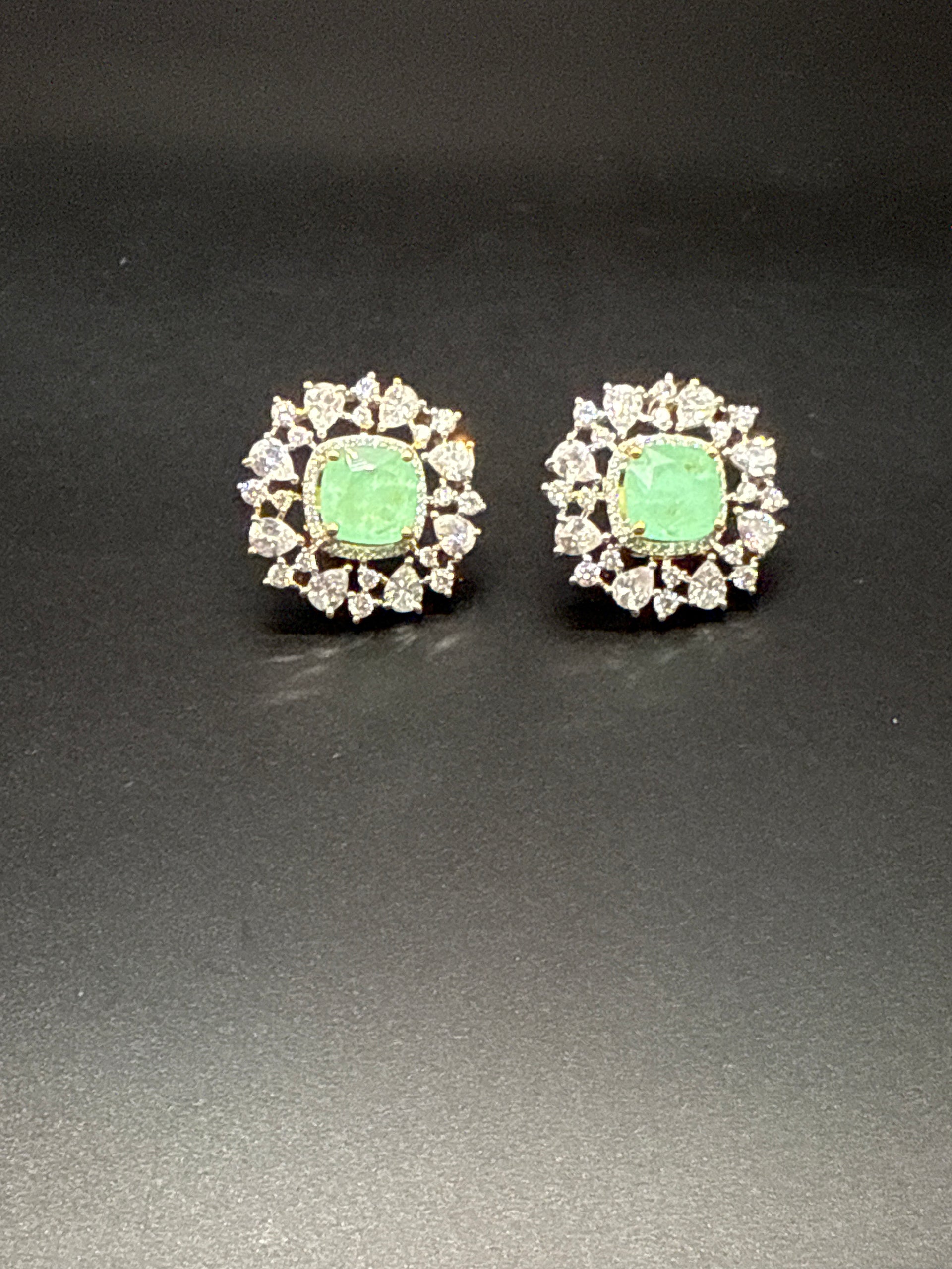 Mint diamond studs