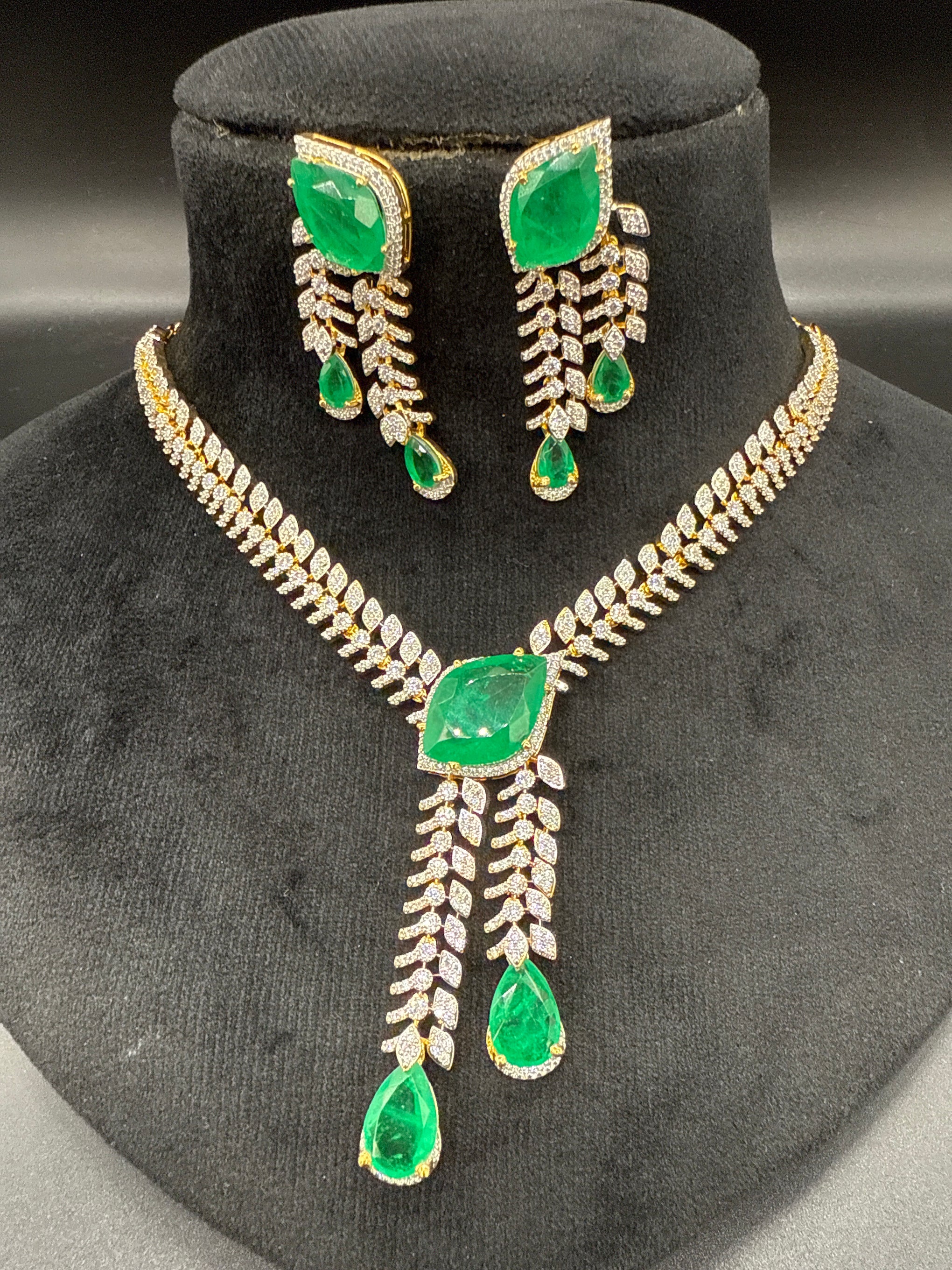 CZ classic necklace set
