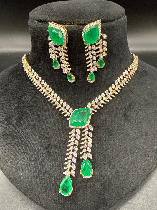 CZ classic necklace set