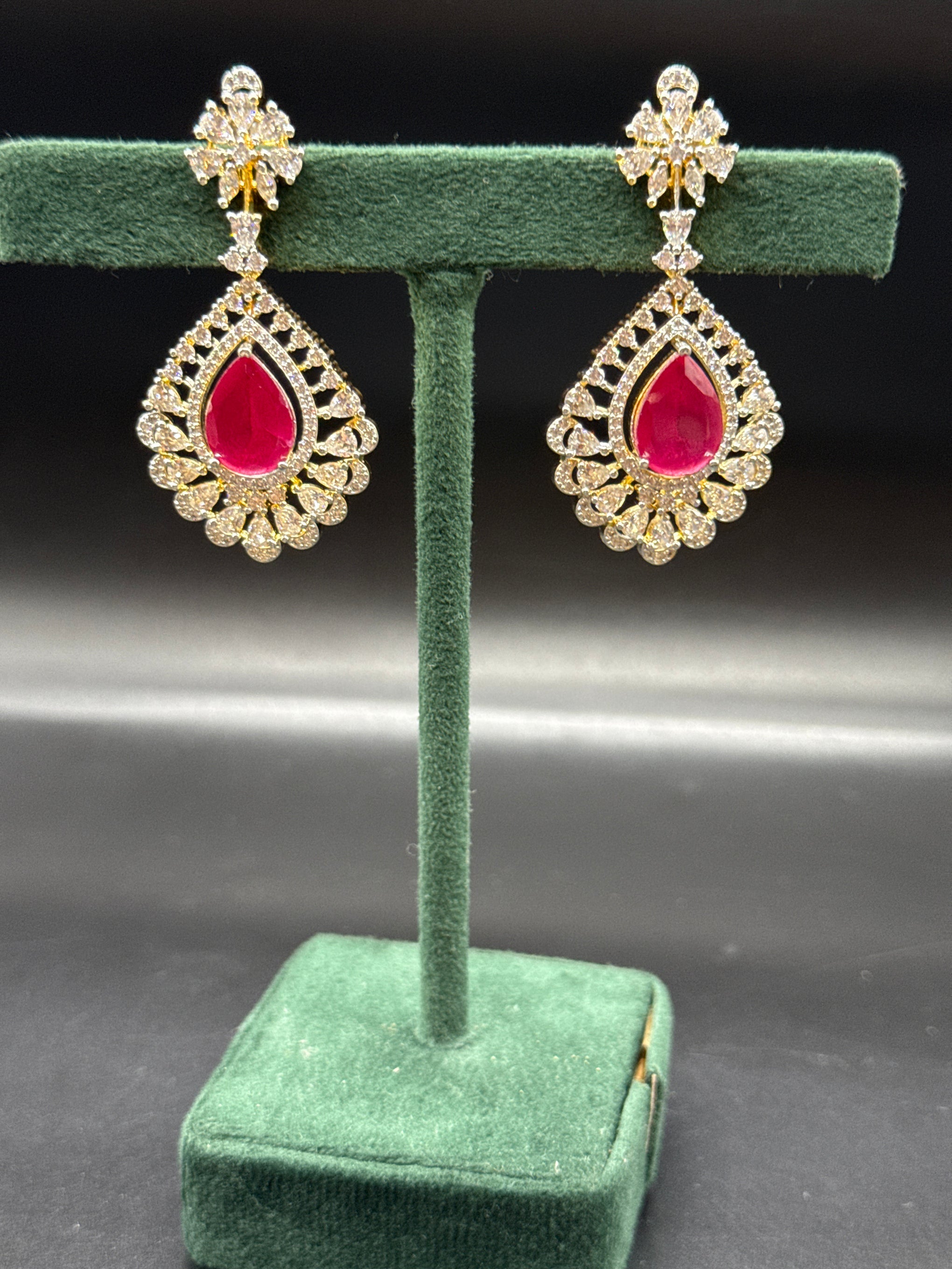 Ruby hangings in diamond finish
