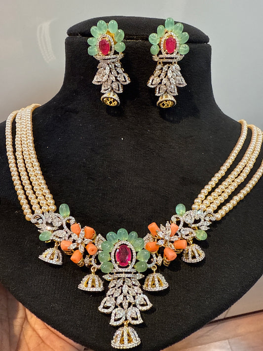 Swaroshki pearls with designer pendent