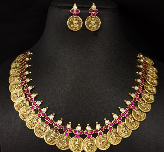 Jadau kundan kasu neckset