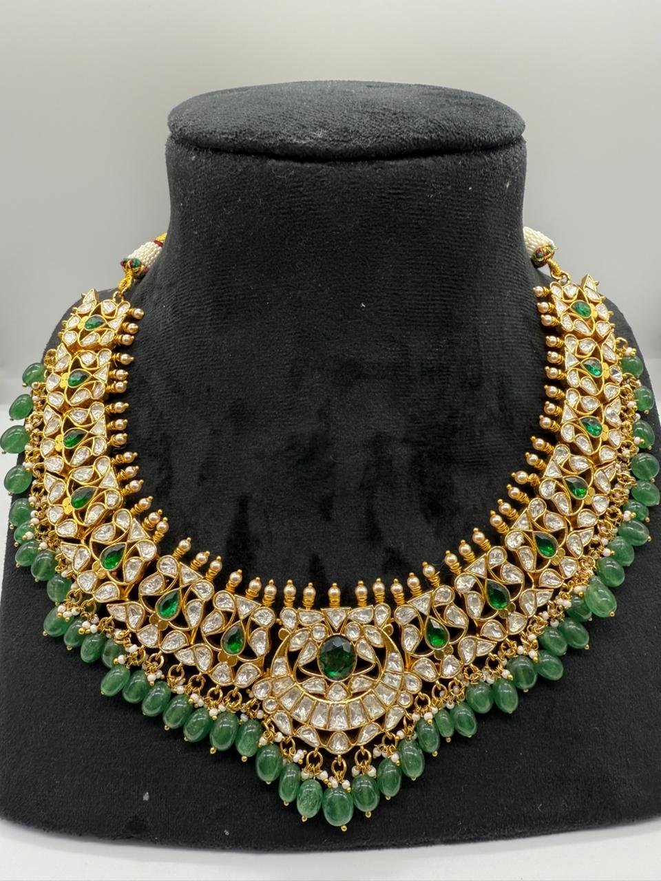 Mozonite Kundan Polki Necklace