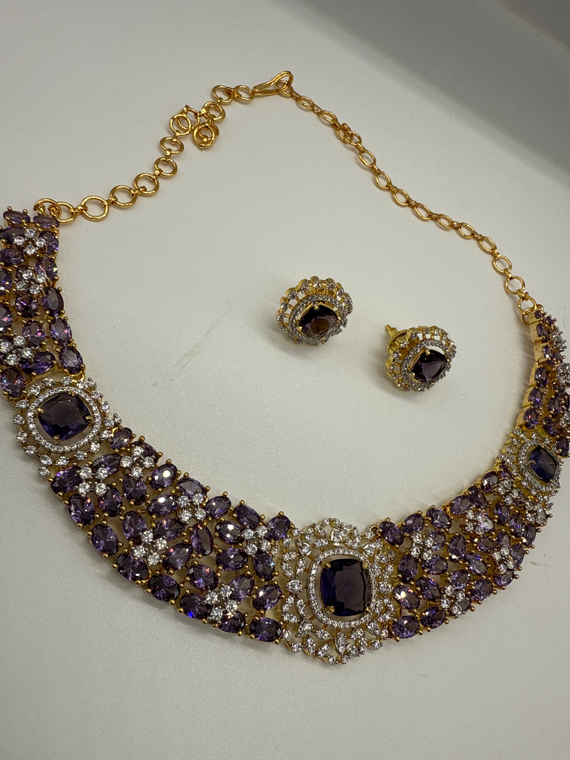 Tanzanite stones neckset
