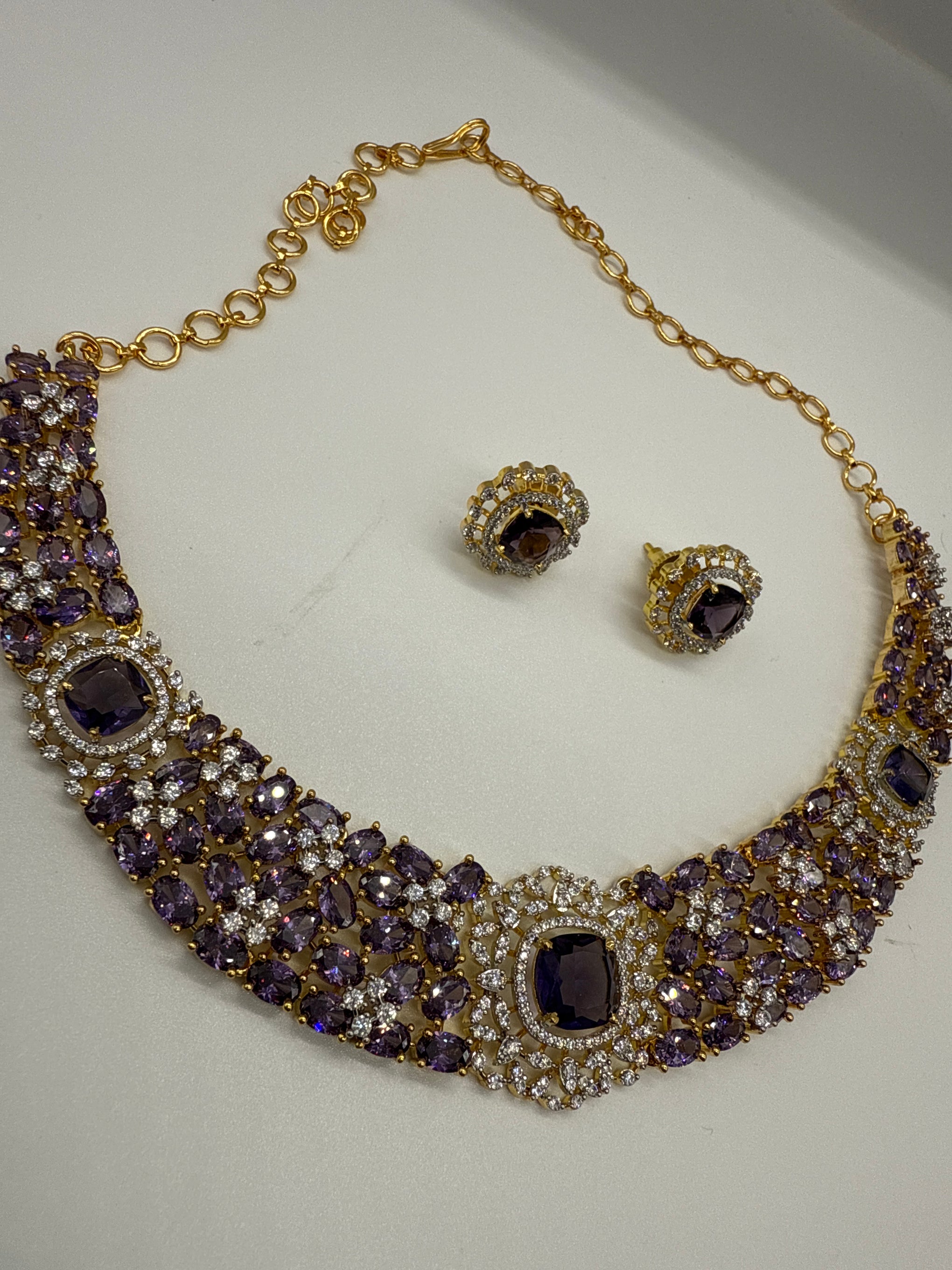 Tanzanite stones neckset