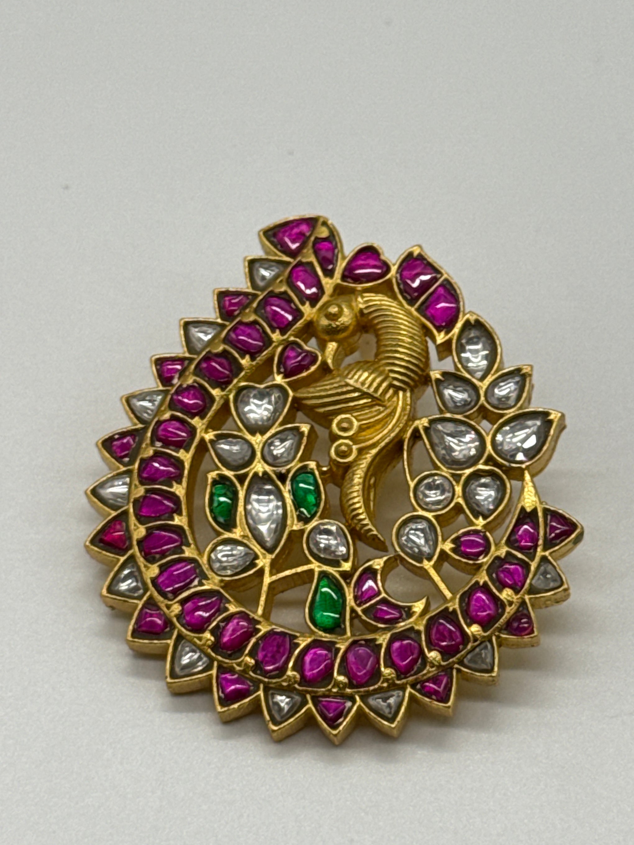 Peacock Kundan pendant